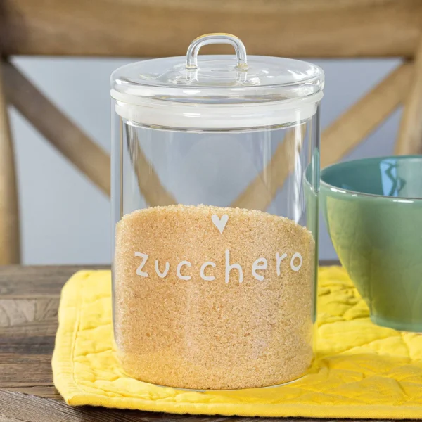 Barattolo Vetro Zucchero diametro 12cm Simple Day