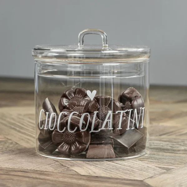 Barattolo Vetro Cioccolatini diametro 12cm Simple Day