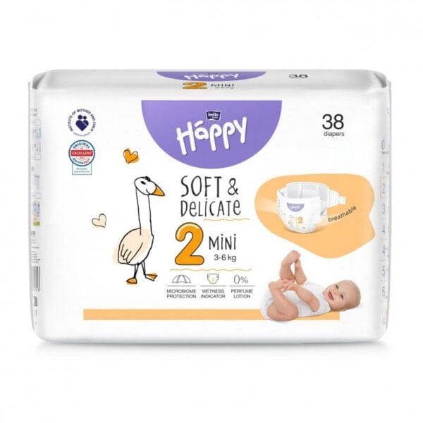 Pannolini Mini TG 2 3-6 kg 38 pezzi - Happy