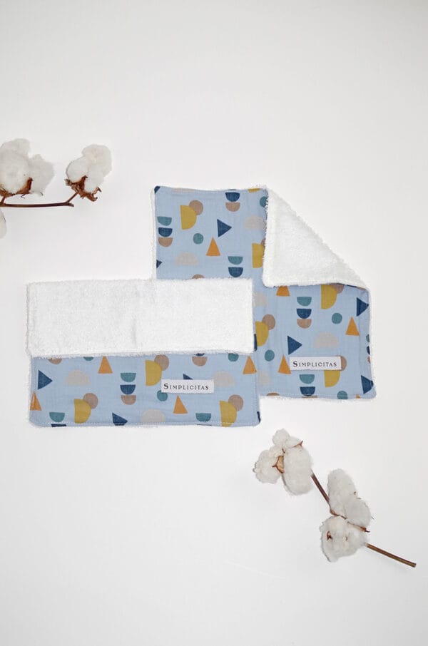 Set 2 Lavette Geometrico Bamboo e Mussola di Cotone Simplicitas