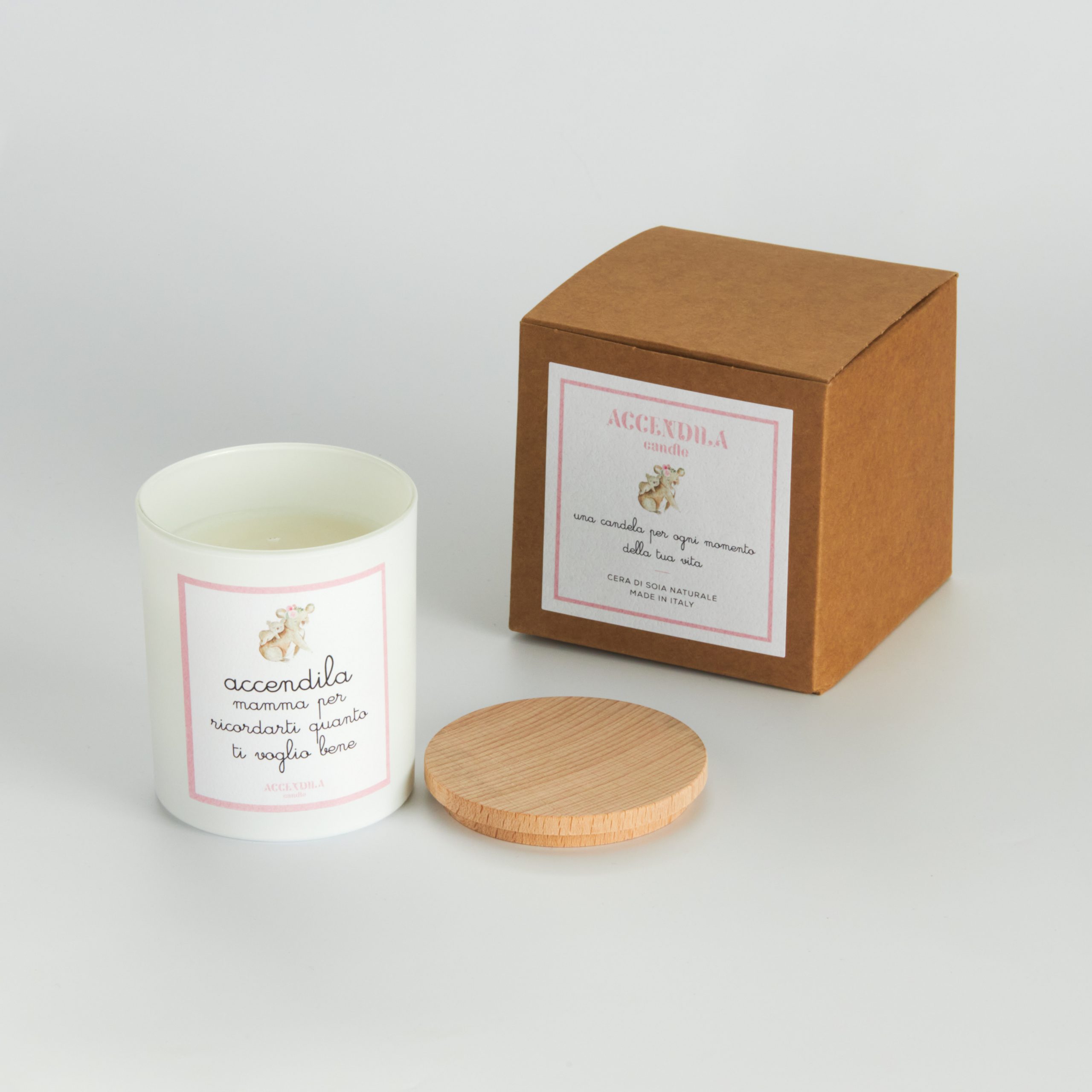 Candela Mamma Ti Voglio Bene Accendila Candle - Biomore