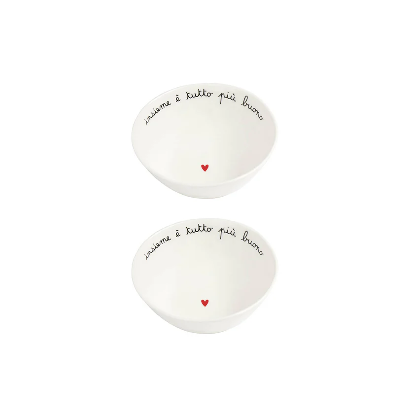 Set 2 Coppe Gres Insieme è Tutto più Buono Simple Day - immagine 2